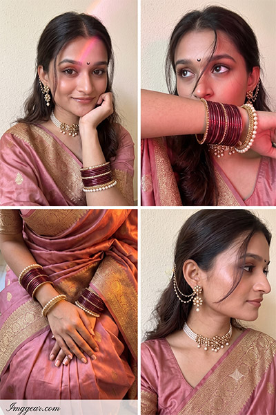 Aesthetic saree AI photo editing prompt