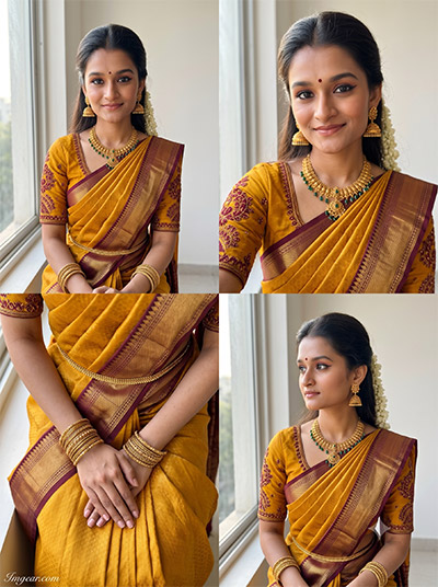 Aesthetic saree AI photo editing prompt