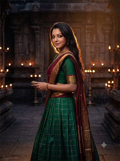 South Indian girl AI photo prompt