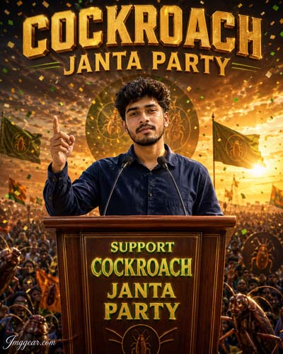 Trending Cockroach Janata Party Photo Editing Prompt