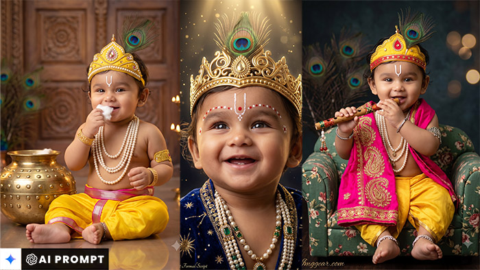 4 Stunning Baby Krishna Prompt for ChatGPT Best AI Photo Editing Prompts
