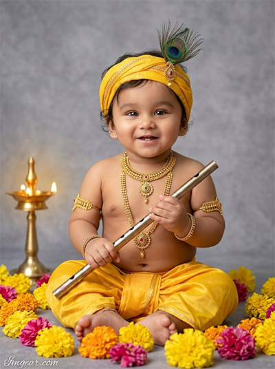 Prompt Seen Krishna Photo Editing Boy