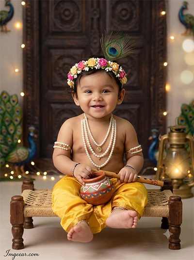 Prompt Seen Krishna Photo Editing Boy