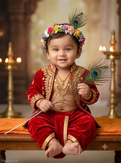 Prompt Seen Krishna Photo Editing Boy