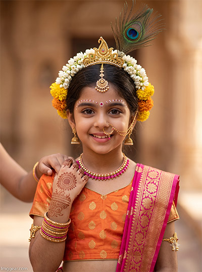 Radha Krishna Prompt for Baby Girl