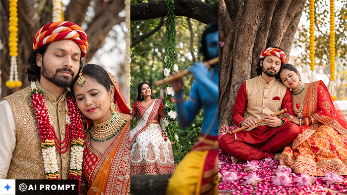 Top 5 Radha Krishna Couple Prompt For Gemini AI