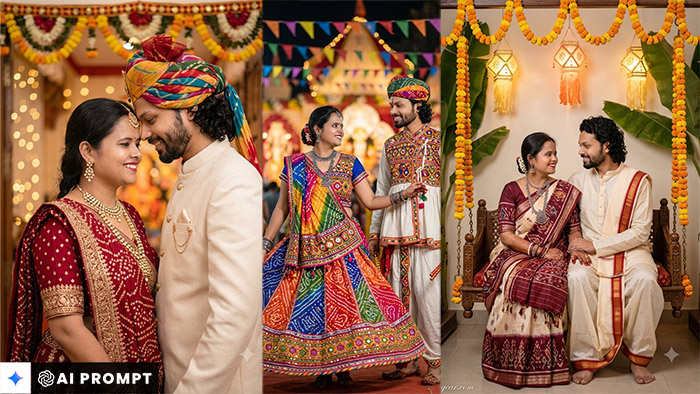 10 Best ChatGPT Durga Puja Photo Editing Prompts For Couple