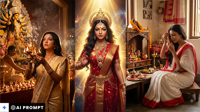 10 Best ChatGPT Durga Puja Photo Editing Prompts For Girls