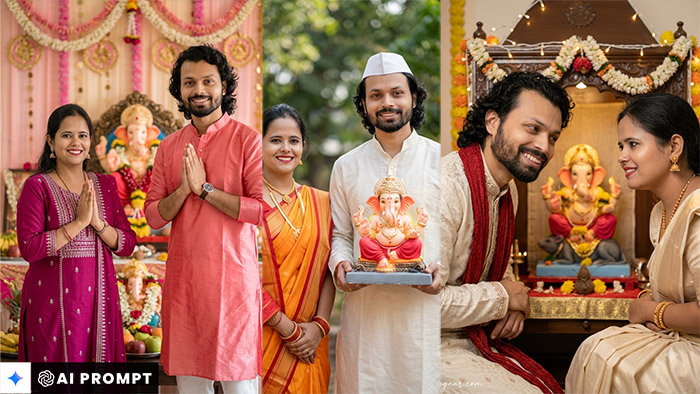 5 Best Elegant ChatGPT Ganpati Bappa AI Photo Prompt
