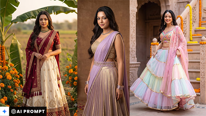 5 Best Elegant ChatGPT Lehenga Photo Prompts For Girls