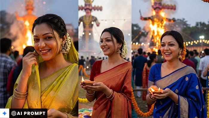 5 Stunning ChatGPT Dussehra AI Photo Prompts For girls