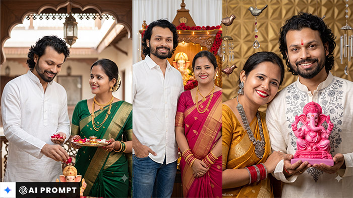 5 Viral Ganesh Chaturthi 8k Realistic AI Photo Prompt