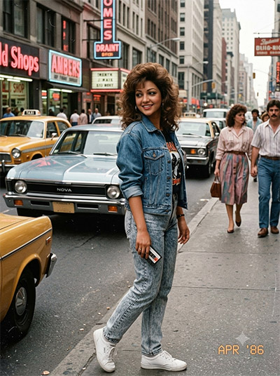80s Prompt Look AI Photo Editing Trend