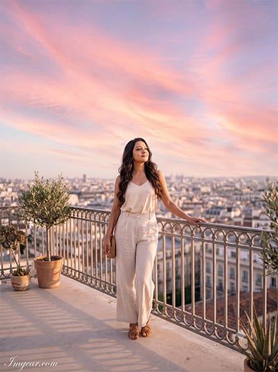 Aesthetic sky street AI photo prompts
