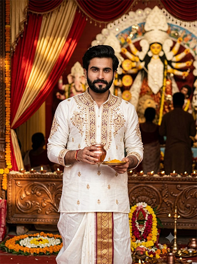 ChatGPT Durga Puja Photo Editing Prompts For Boys