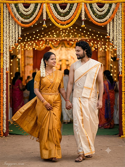 ChatGPT Durga Puja Photo Editing Prompts For Couple