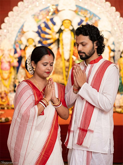 ChatGPT Durga Puja Photo Editing Prompts For Couple