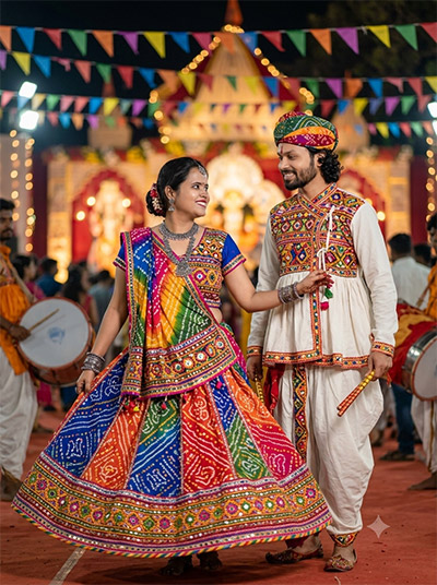 ChatGPT Durga Puja Photo Editing Prompts For Couple