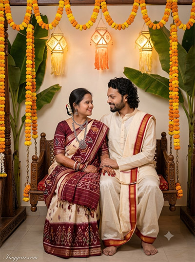 ChatGPT Durga Puja Photo Editing Prompts For Couple