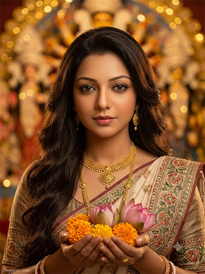ChatGPT Durga Puja Photo Editing Prompts For Girls