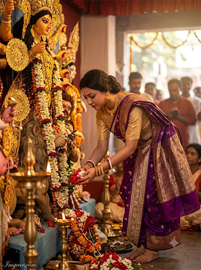 ChatGPT Durga Puja Photo Editing Prompts For Girls