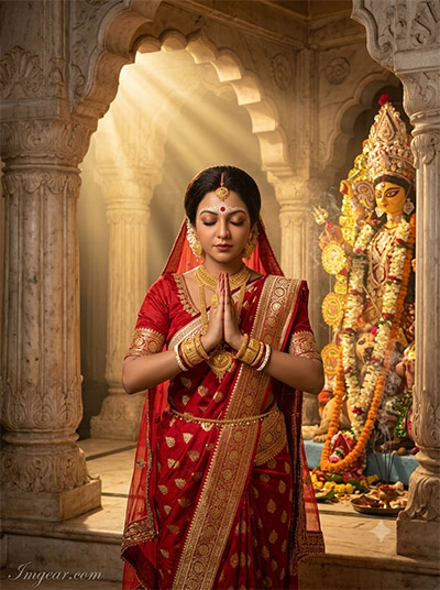 ChatGPT Durga Puja Photo Editing Prompts For Girls