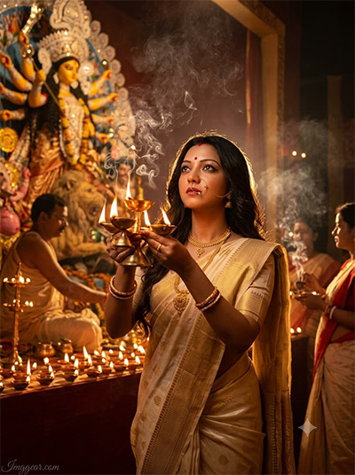 ChatGPT Durga Puja Photo Editing Prompts For Girls