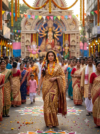 ChatGPT Durga Puja Photo Editing Prompts For Girls