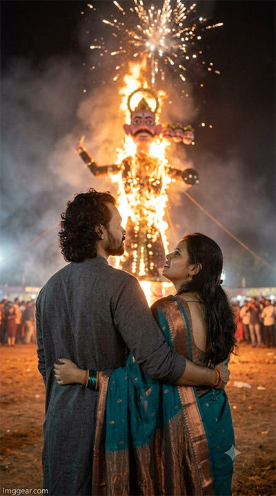 ChatGPT Dussehra AI Photo Prompts For Couple