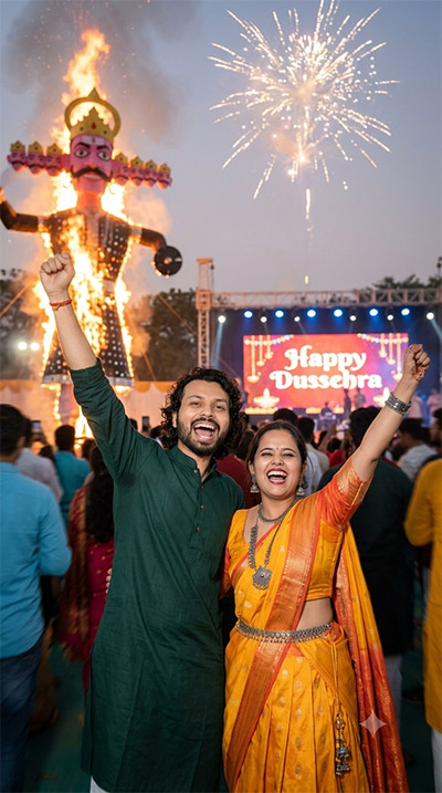 ChatGPT Dussehra AI Photo Prompts For Couple