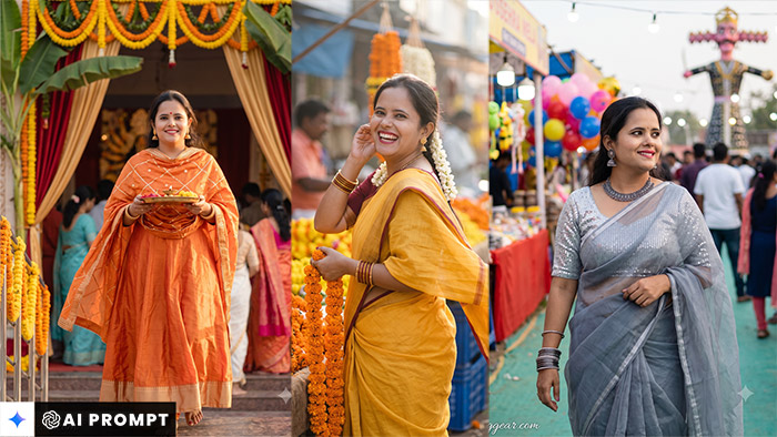 ChatGPT Navratri 9 Days 9 Colors AI Photo Prompts