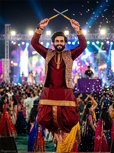 ChatGPT Navratri Garba Boys AI Photo Prompts