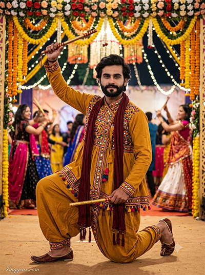 ChatGPT Navratri Garba Boys AI Photo Prompts