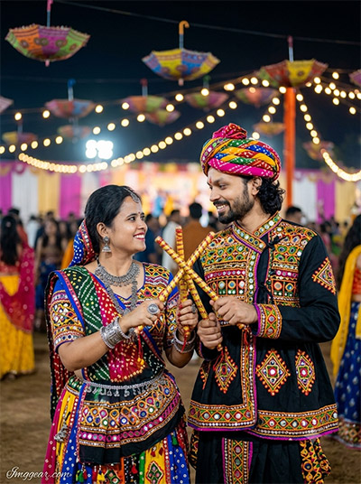 ChatGPT Navratri Garba Couple AI Photo Prompts