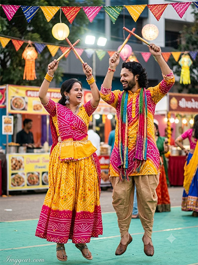 ChatGPT Navratri Garba Couple AI Photo Prompts