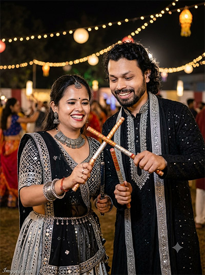 ChatGPT Navratri Garba Couple AI Photo Prompts