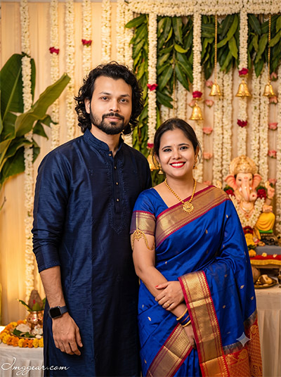 Couple Ganesh Chaturthi AI Prompt