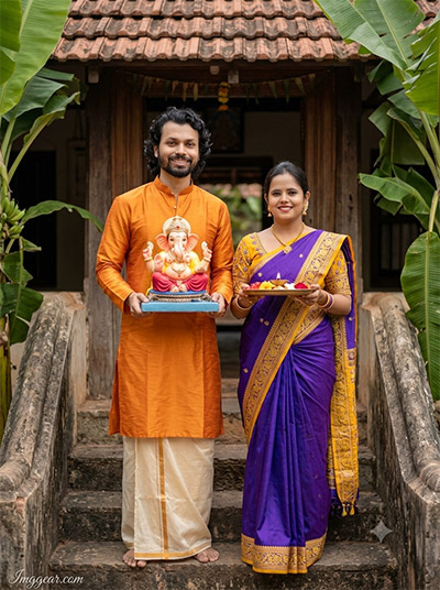 Ganesh Chaturthi AI Photo Prompt