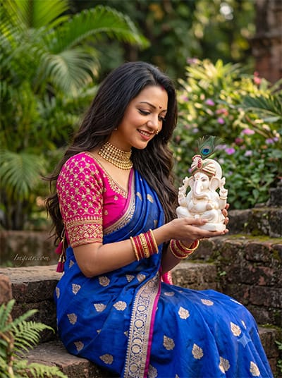 Ganpati Bappa And Girl Prompt