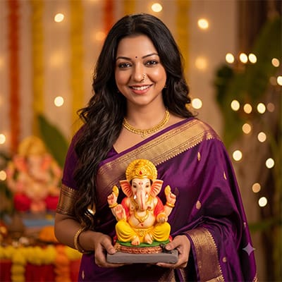 Ganpati Bappa Prompt Girl