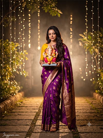 Ganpati Bappa Prompt Girl