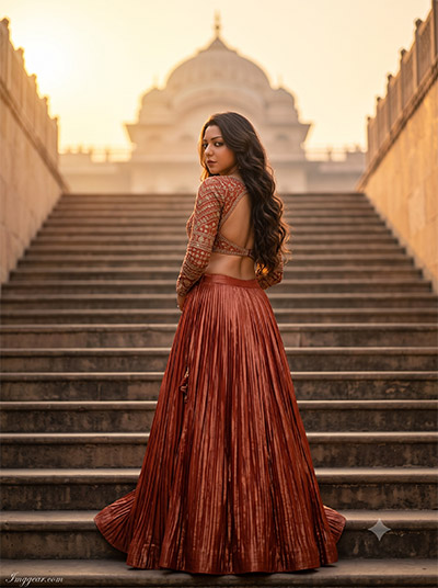 Gemini Girl Lehenga Photo Prompt