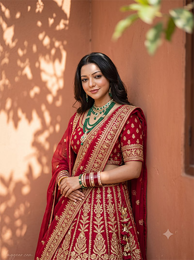 Gemini Girl Lehenga Photo Prompt