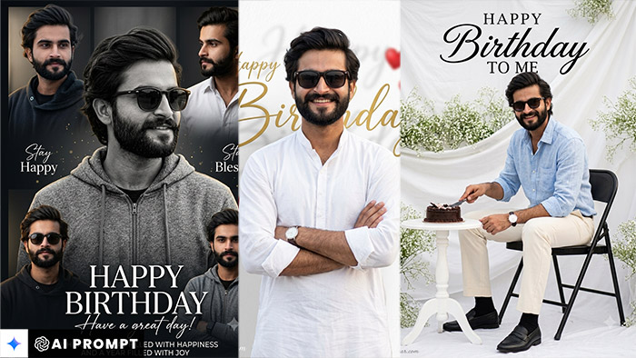 Happy Birthday AI Prompt For Men Funny 5 Photorealistic Edits