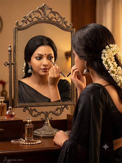 Mirror Kajal Look AI Photo Editing Prompts