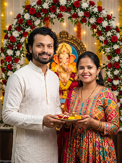 Photo With Bappa AI Prompt