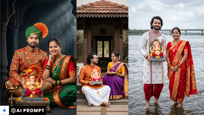Top 5 Ganesh Chaturthi AI Photo Editing For Couple