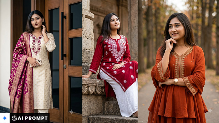 Top Stylish Indian Girls in Kurti AI Prompts for Gemini & Midjourney