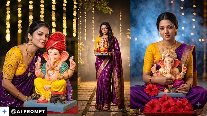 Viral 3d Ganpati Bappa Prompt Girl (ChatGPT & Gemini Copy Paste)