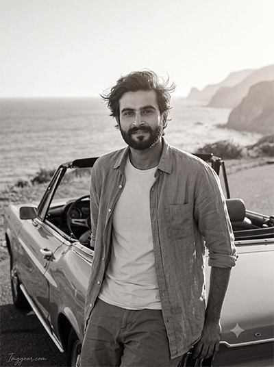 cinematic black and white car photos prompts